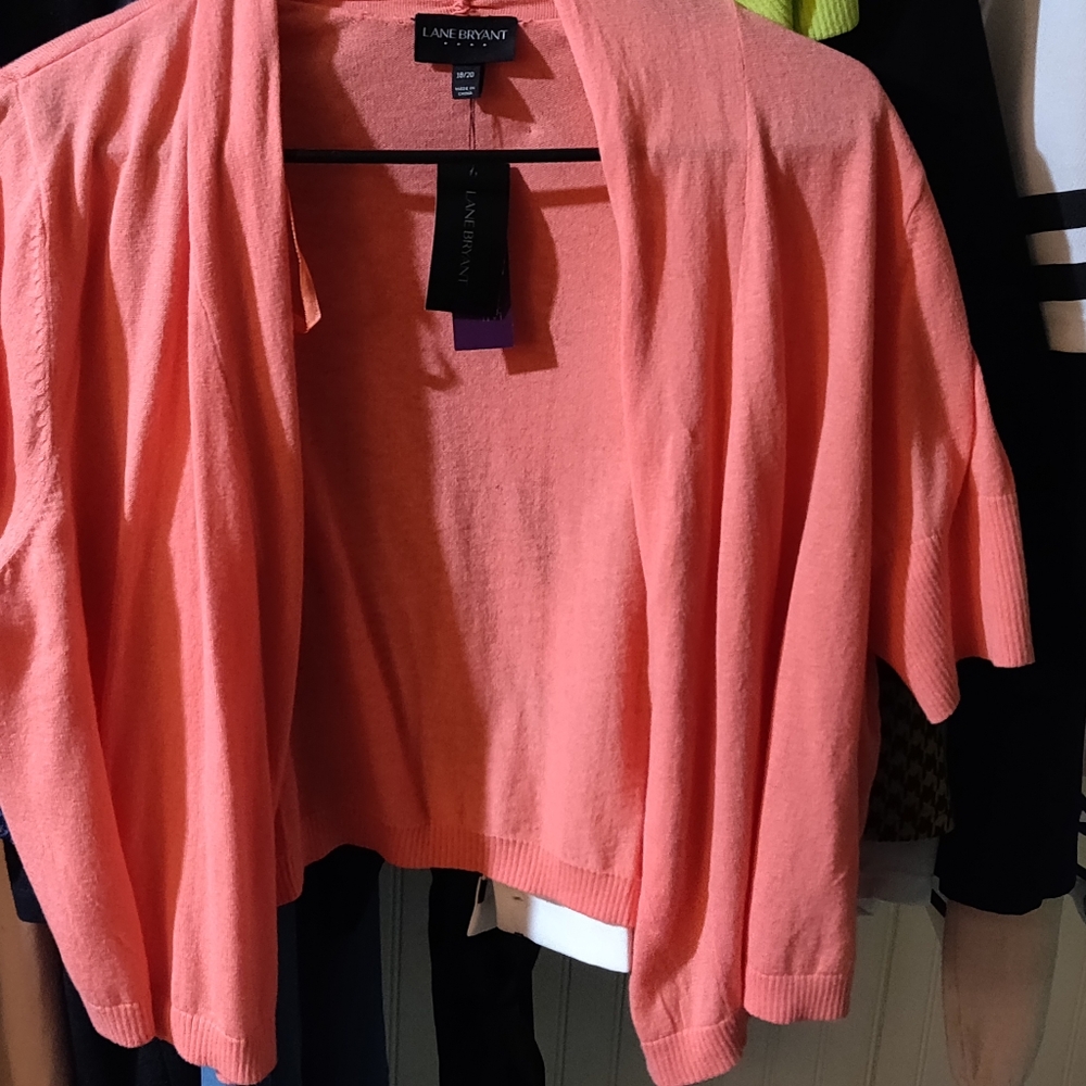 Pink, cropped shrug